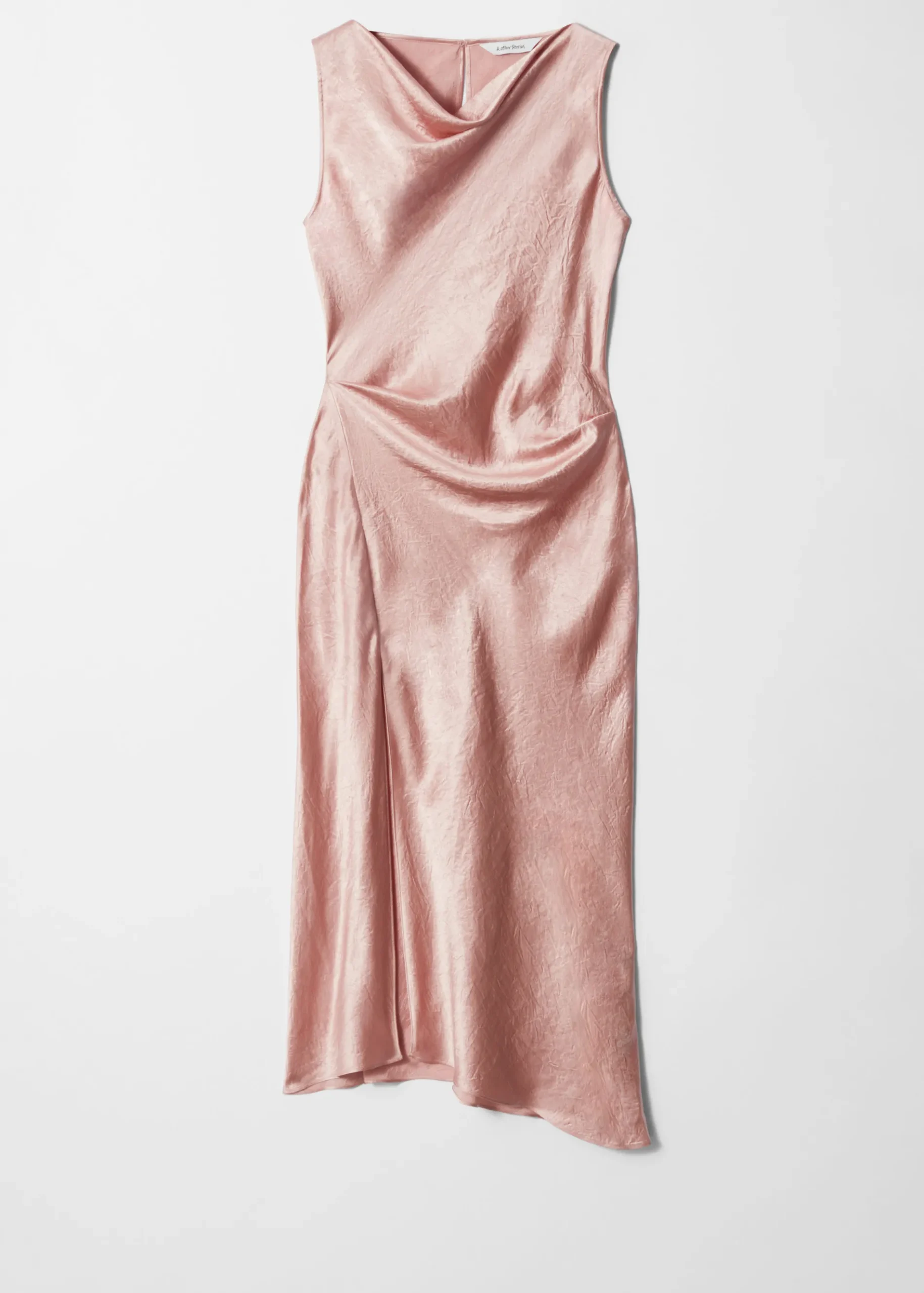 & Other Stories Drapiertes Midikleid aus Satin