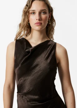 & Other Stories Drapiertes Midikleid aus Satin