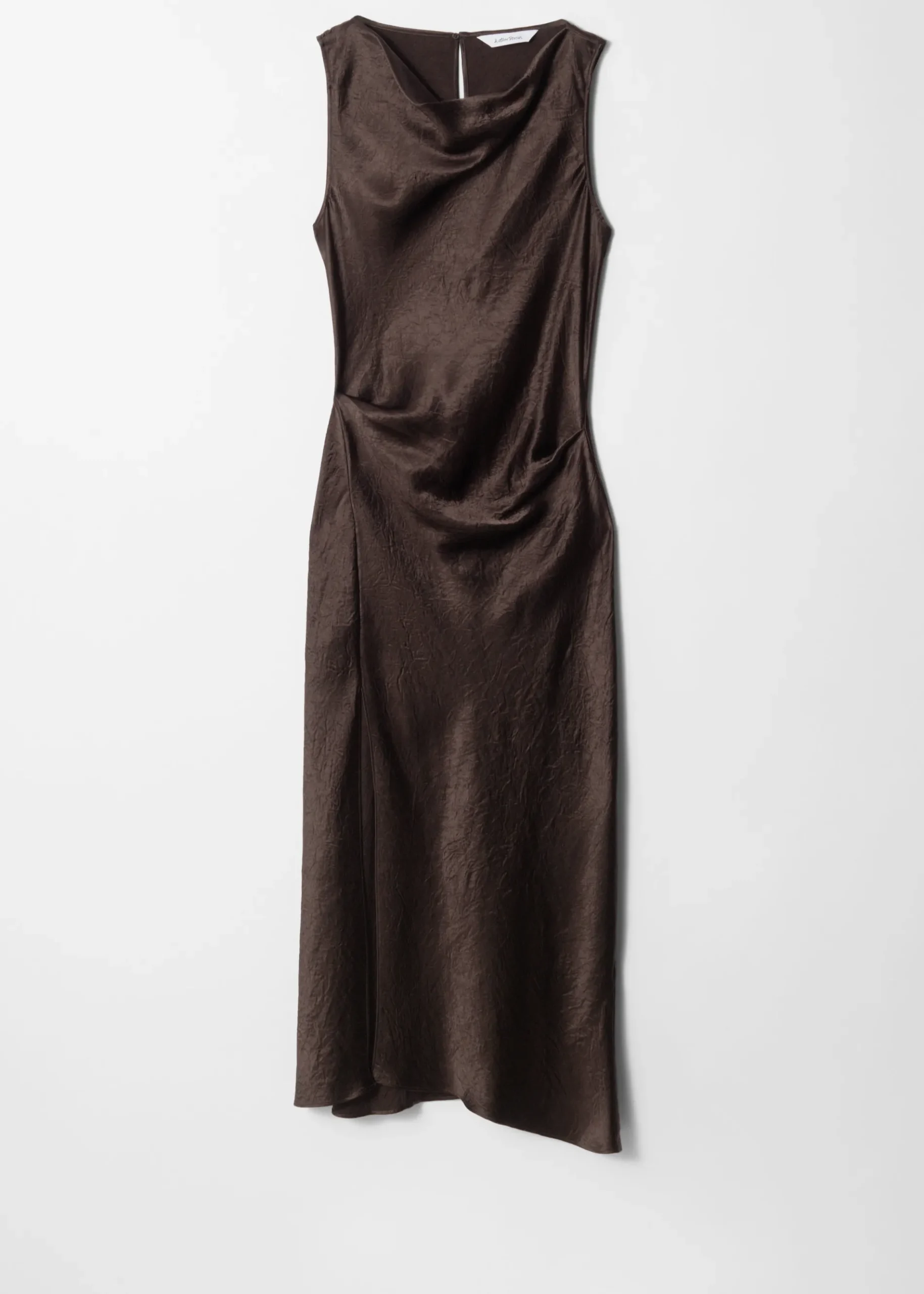 & Other Stories Drapiertes Midikleid aus Satin