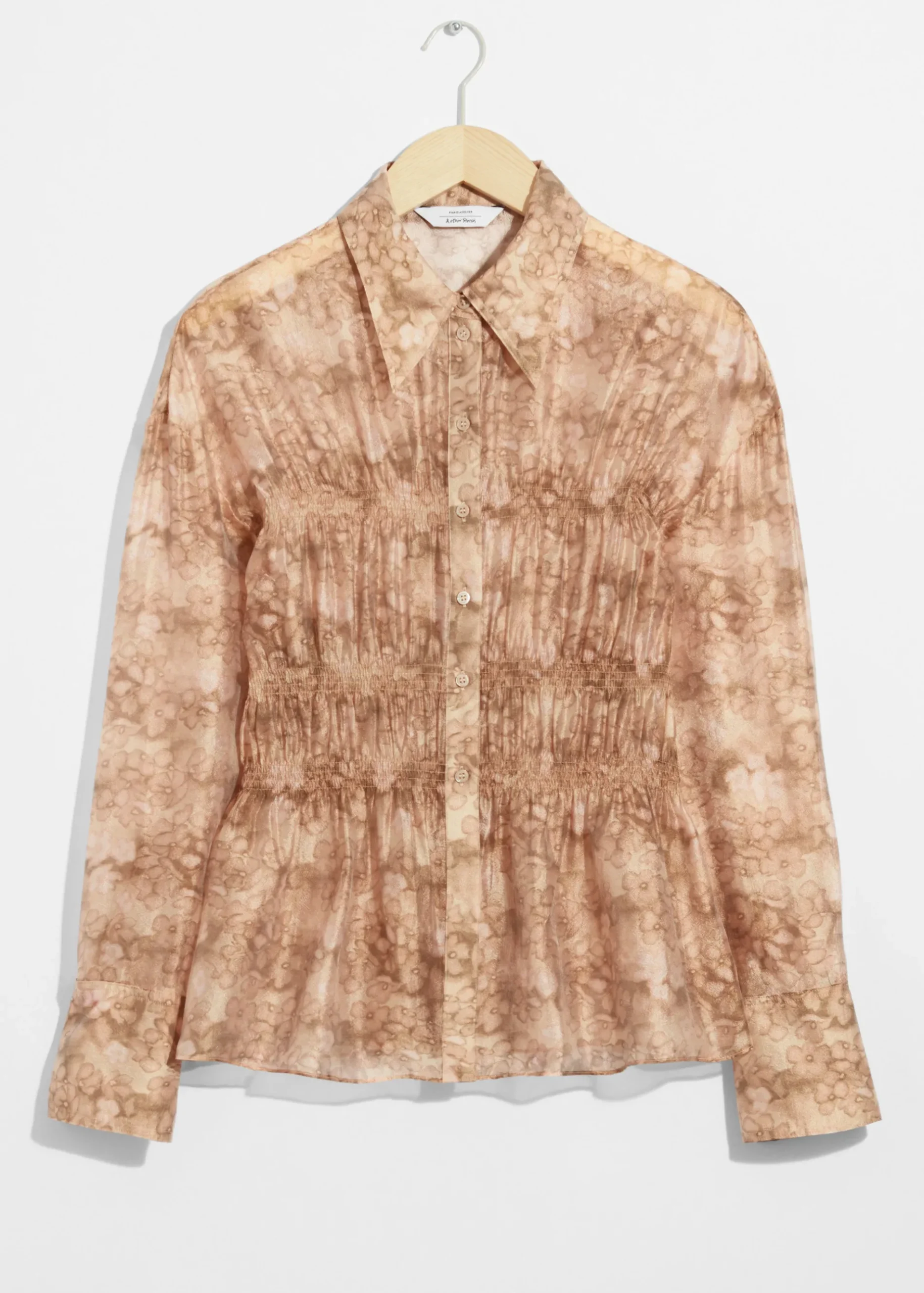 & Other Stories Durchscheinende Bluse mit Schößchen
