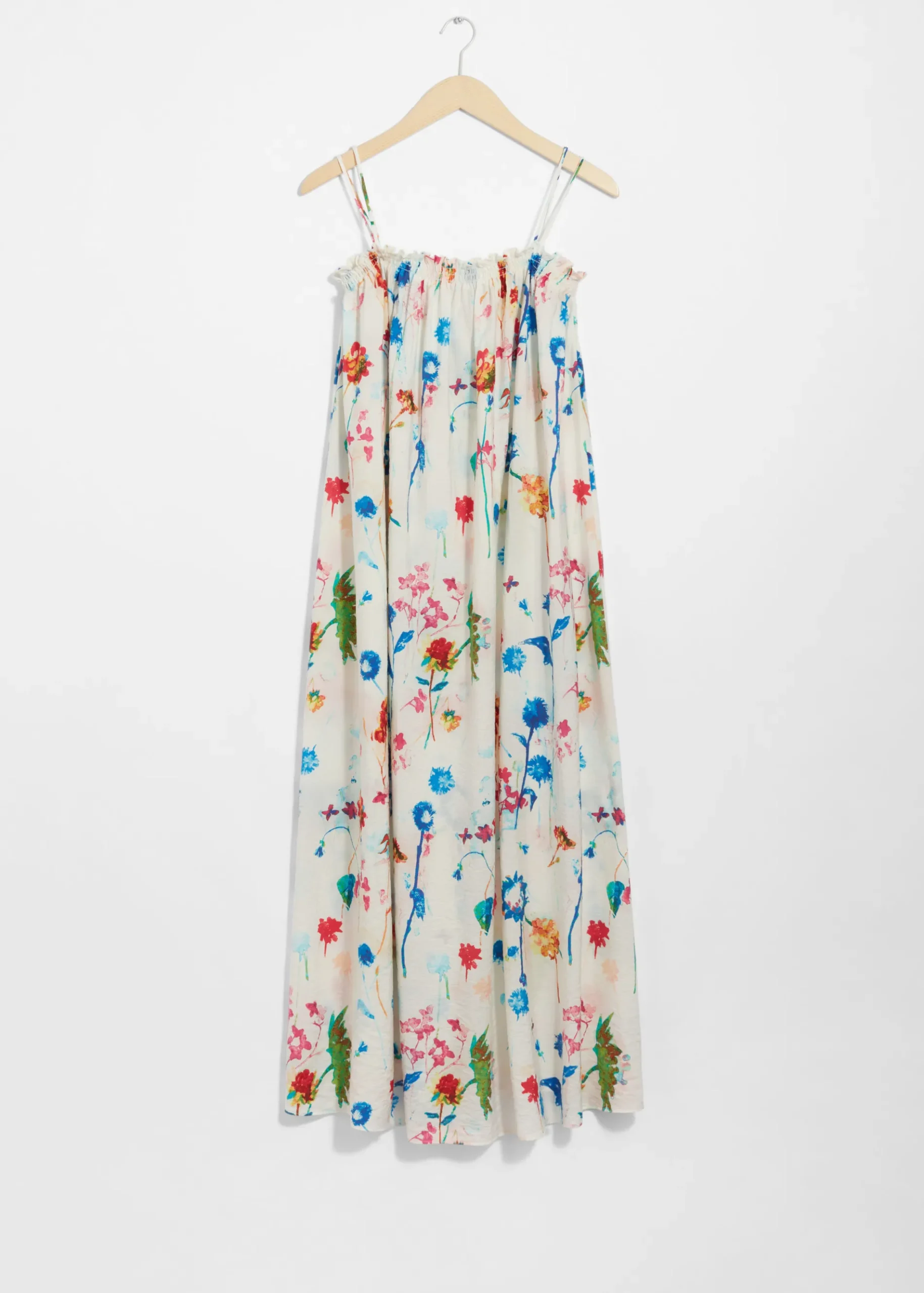 & Other Stories Floaty Strappy Midi Dress