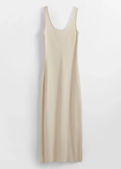 & Other Stories Geripptes Tank-Midikleid