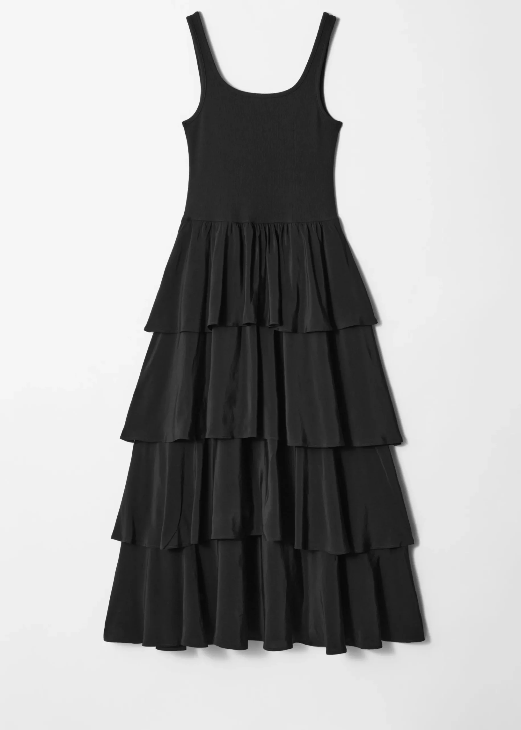 & Other Stories Gerüschtes Midikleid