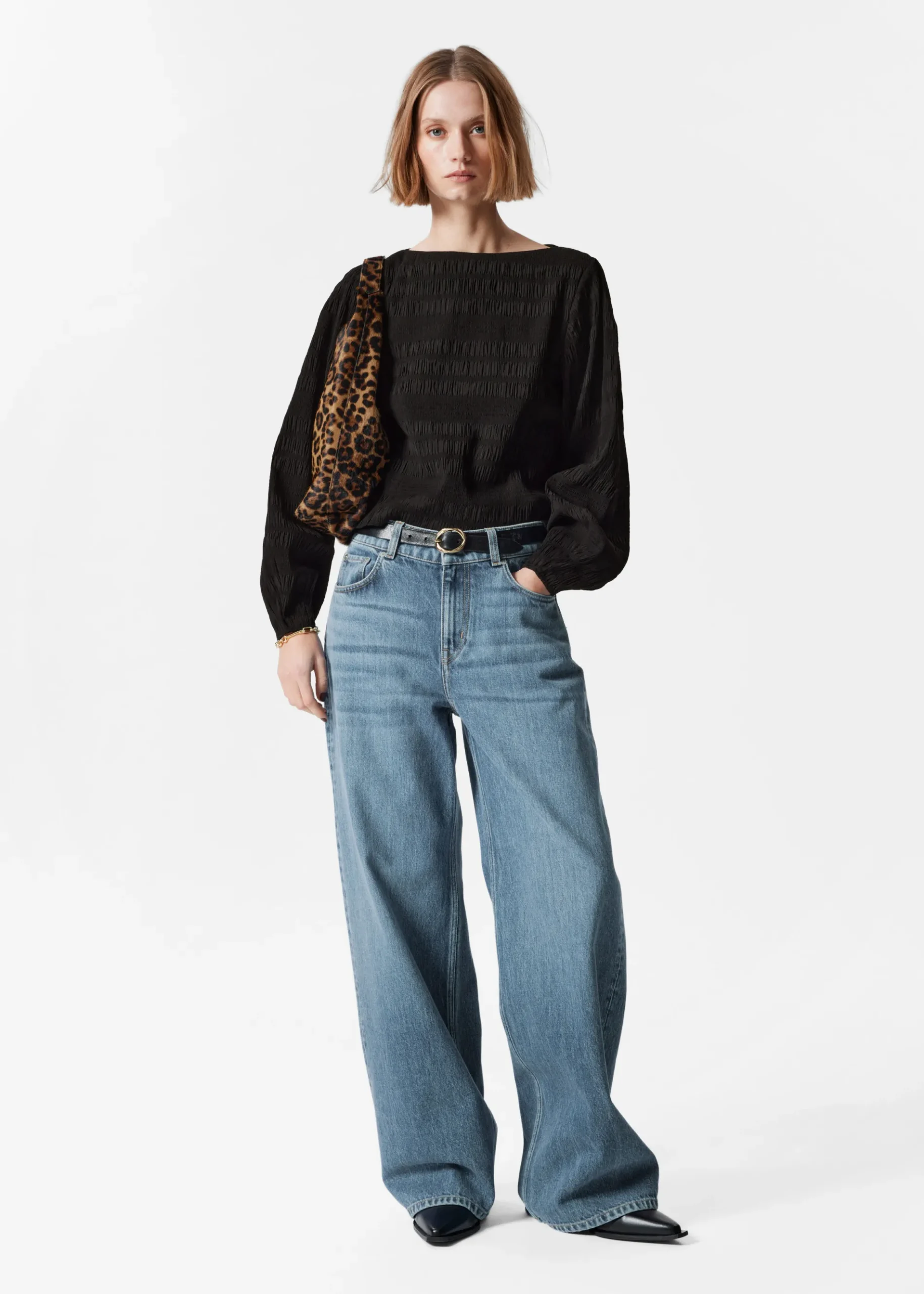 & Other Stories Gesmokte Bluse