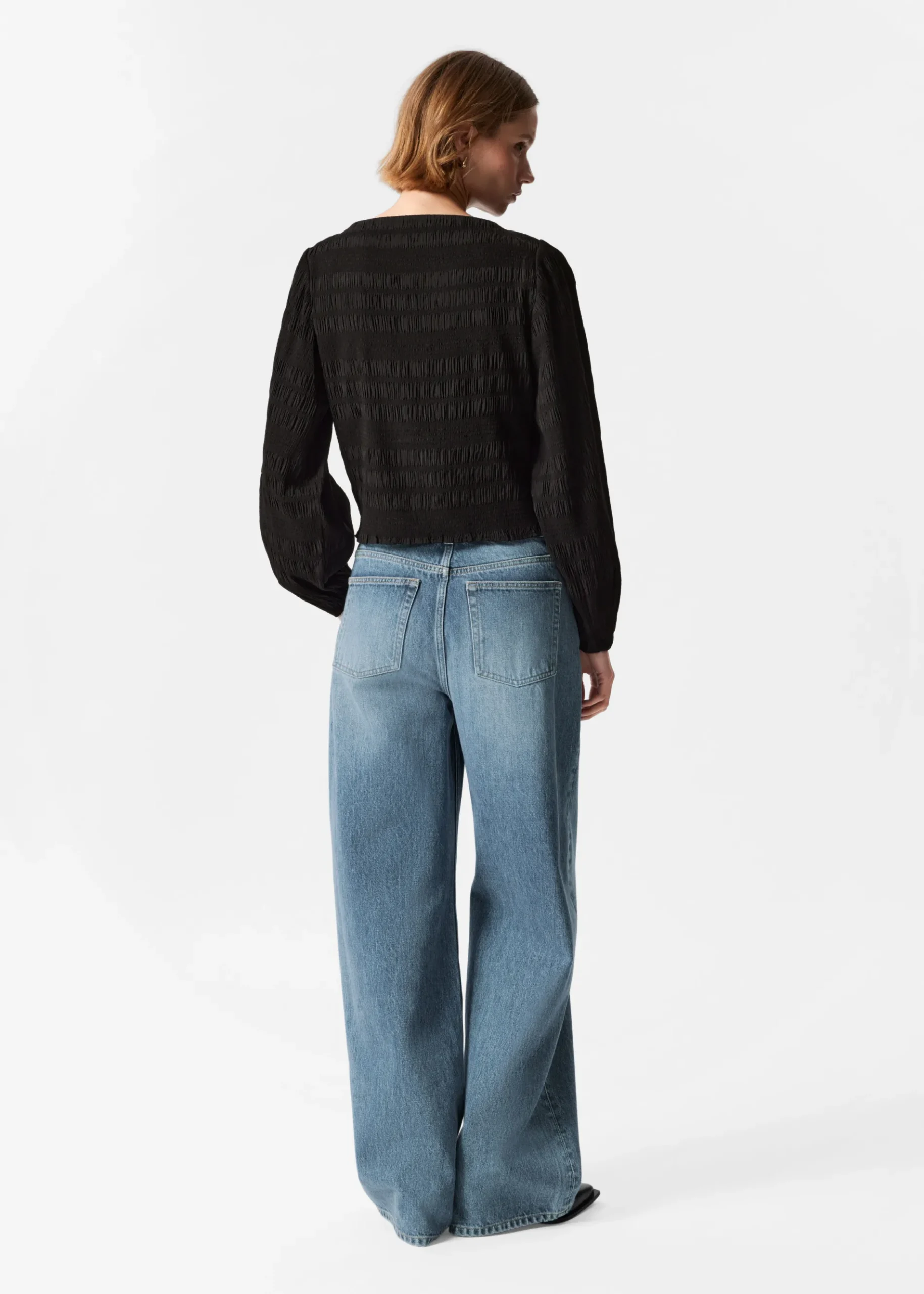 & Other Stories Gesmokte Bluse