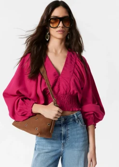 & Other Stories Gesmokte Bluse mit Puffärmeln