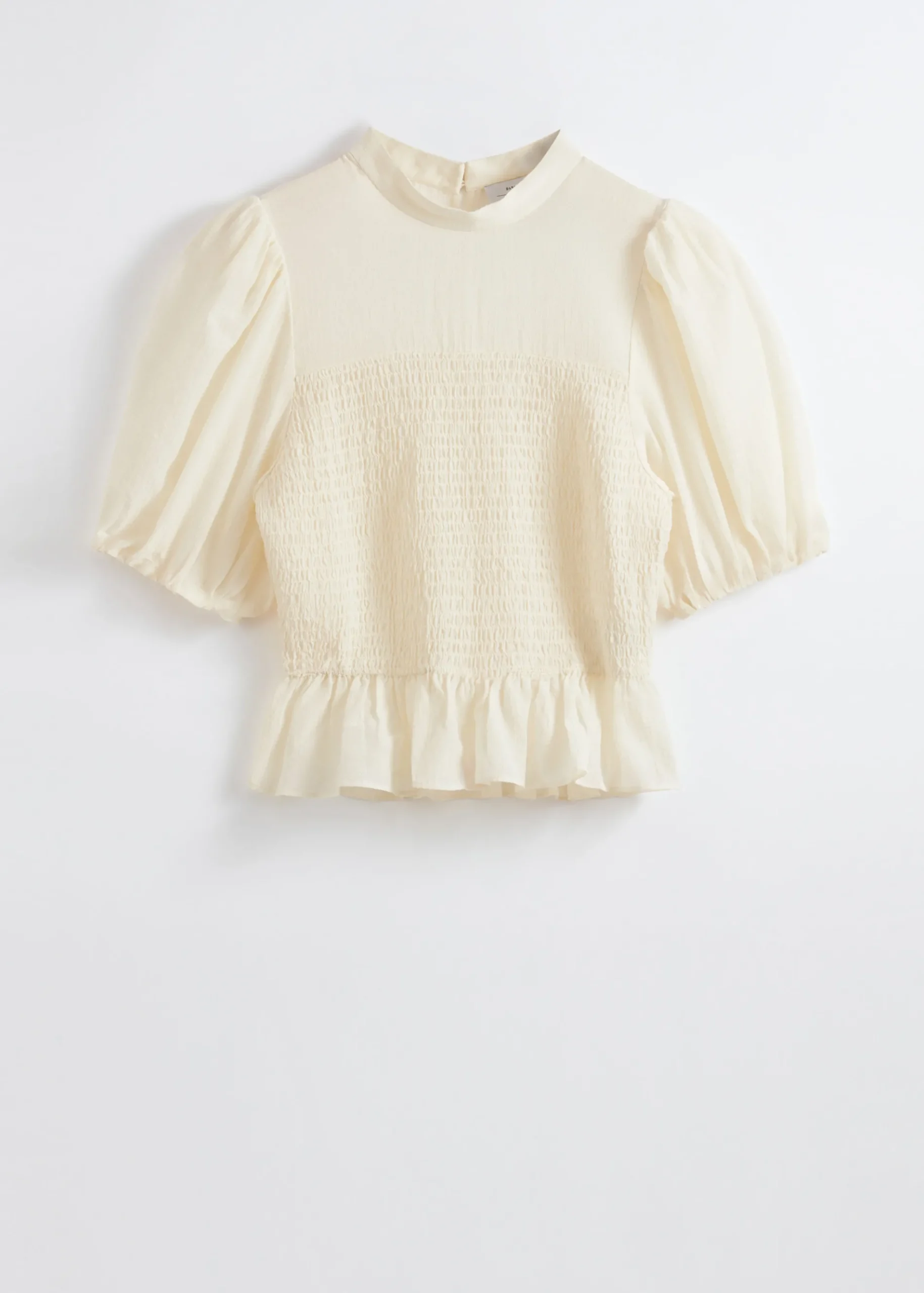 & Other Stories Gesmokte Bluse mit Schößchen
