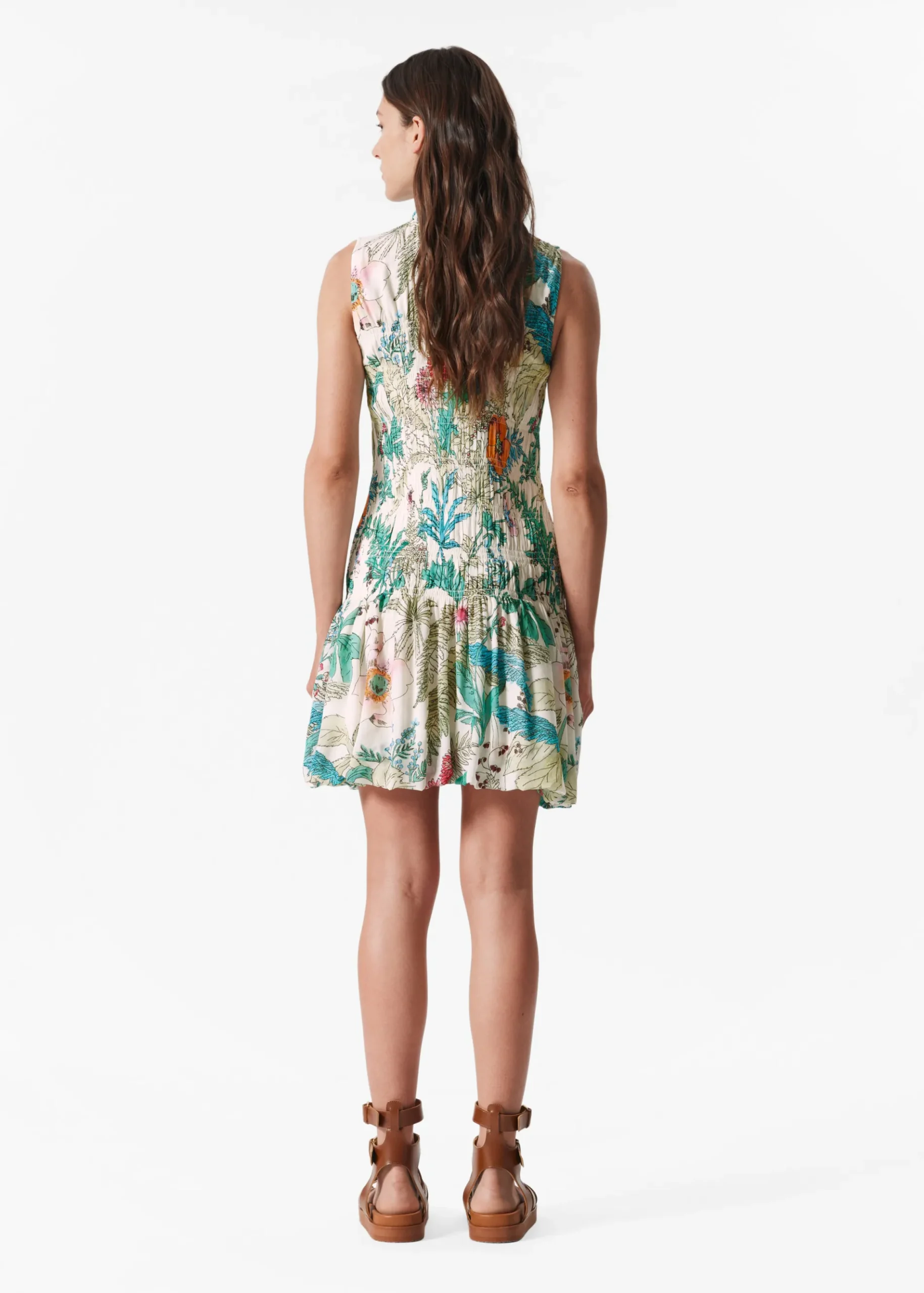 & Other Stories Gesmoktes Minikleid