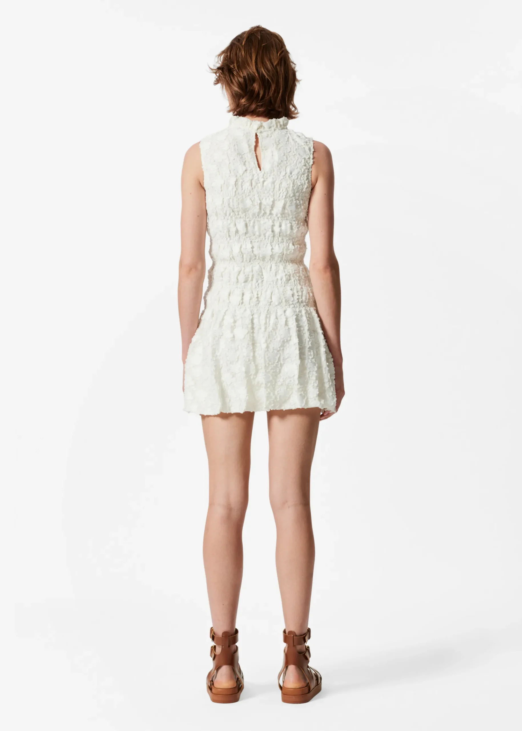 & Other Stories Gesmoktes Minikleid