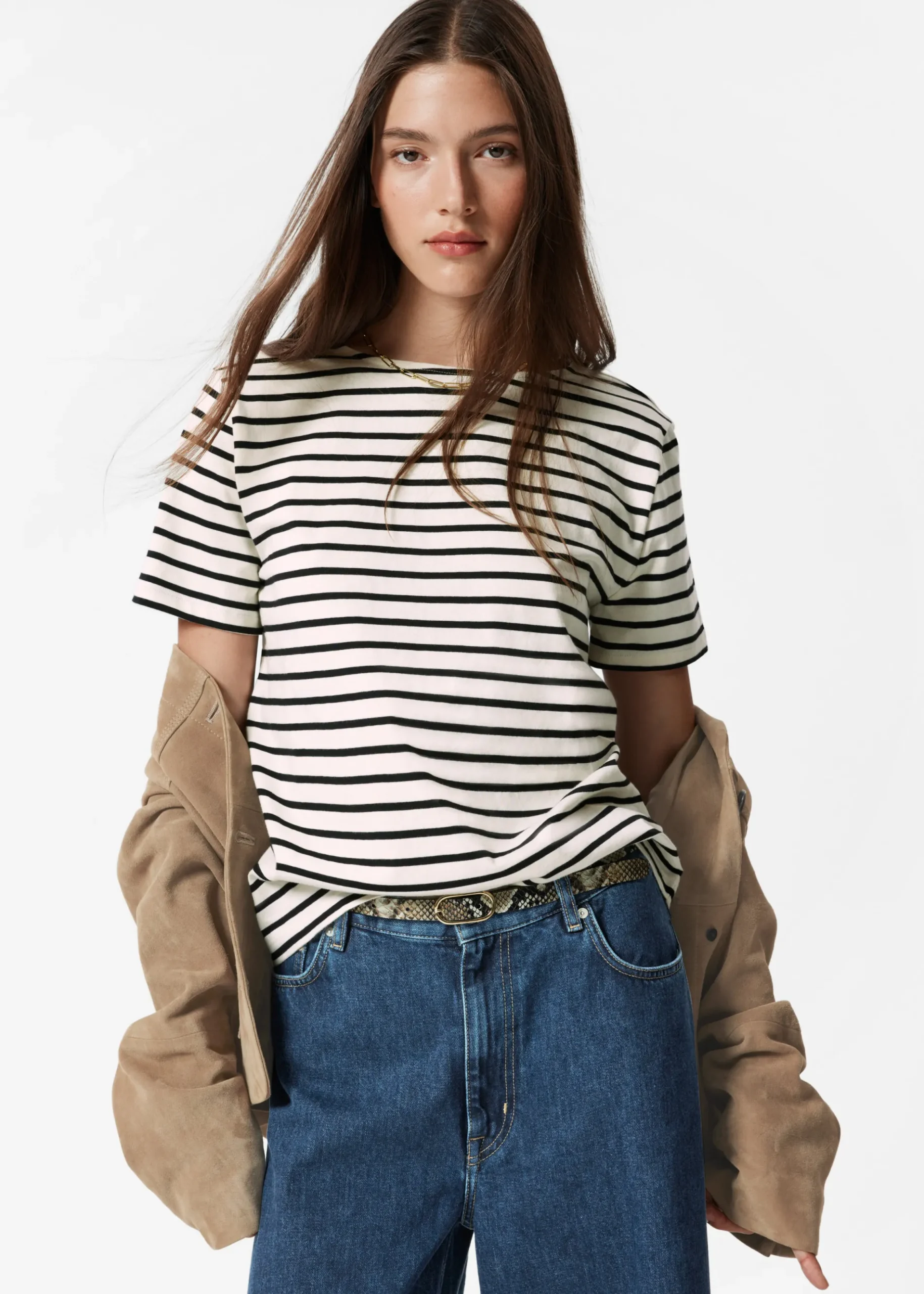 & Other Stories Gestreiftes T-Shirt