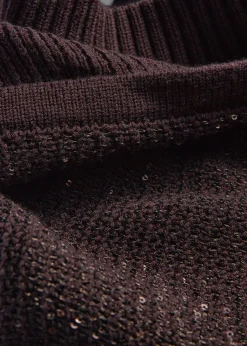 & Other Stories Gestrickter Kapuzenpullover in Metallic-Optik