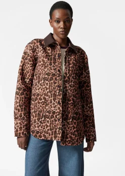 & Other Stories Jacquard-Jacke mit kontrastierendem Kragen