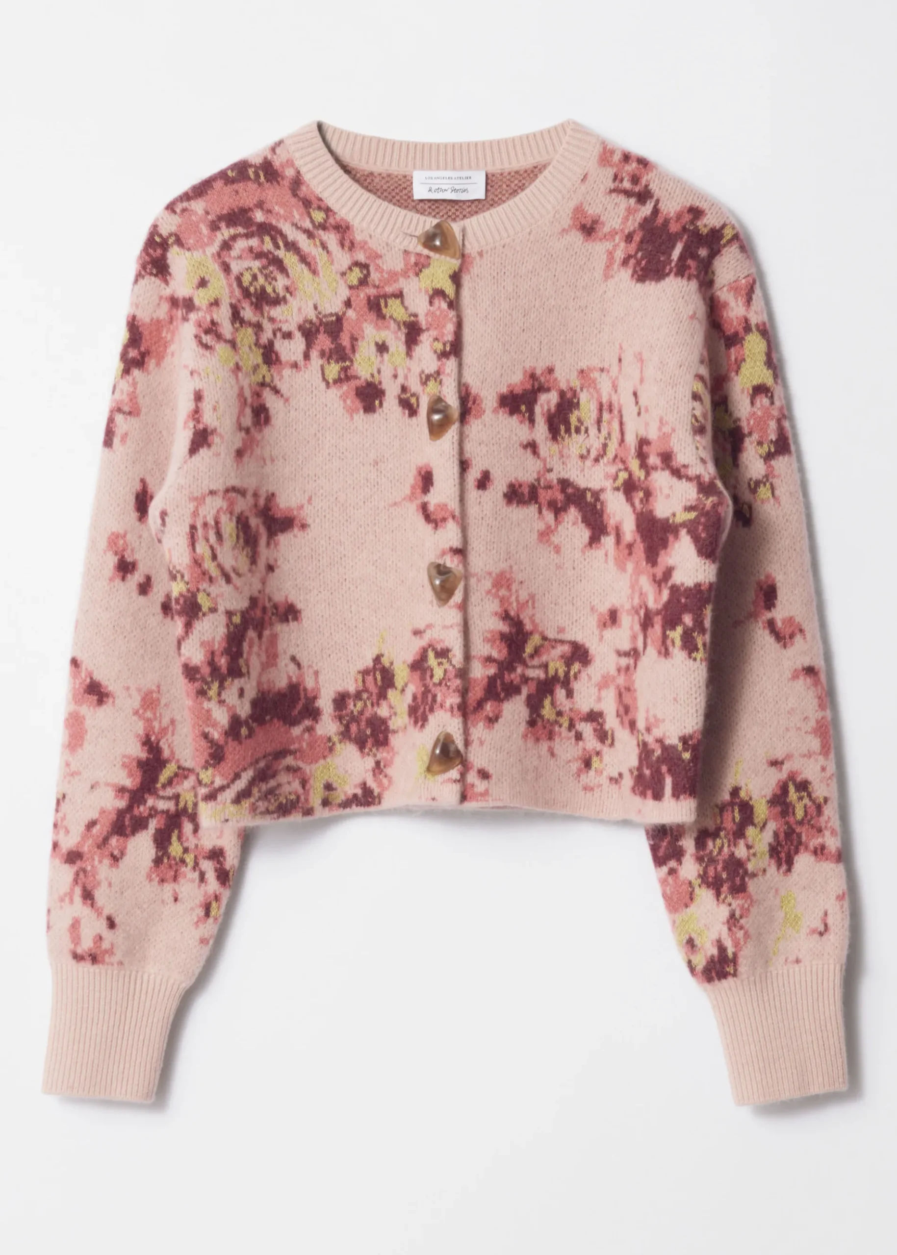 & Other Stories Jacquard-Strickjacke mit Blumenmotiv