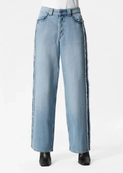 & Other Stories Jeans mit weitem Bein und Fransen
