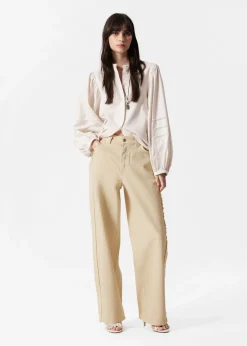 & Other Stories Jeans mit weitem Bein und Fransen