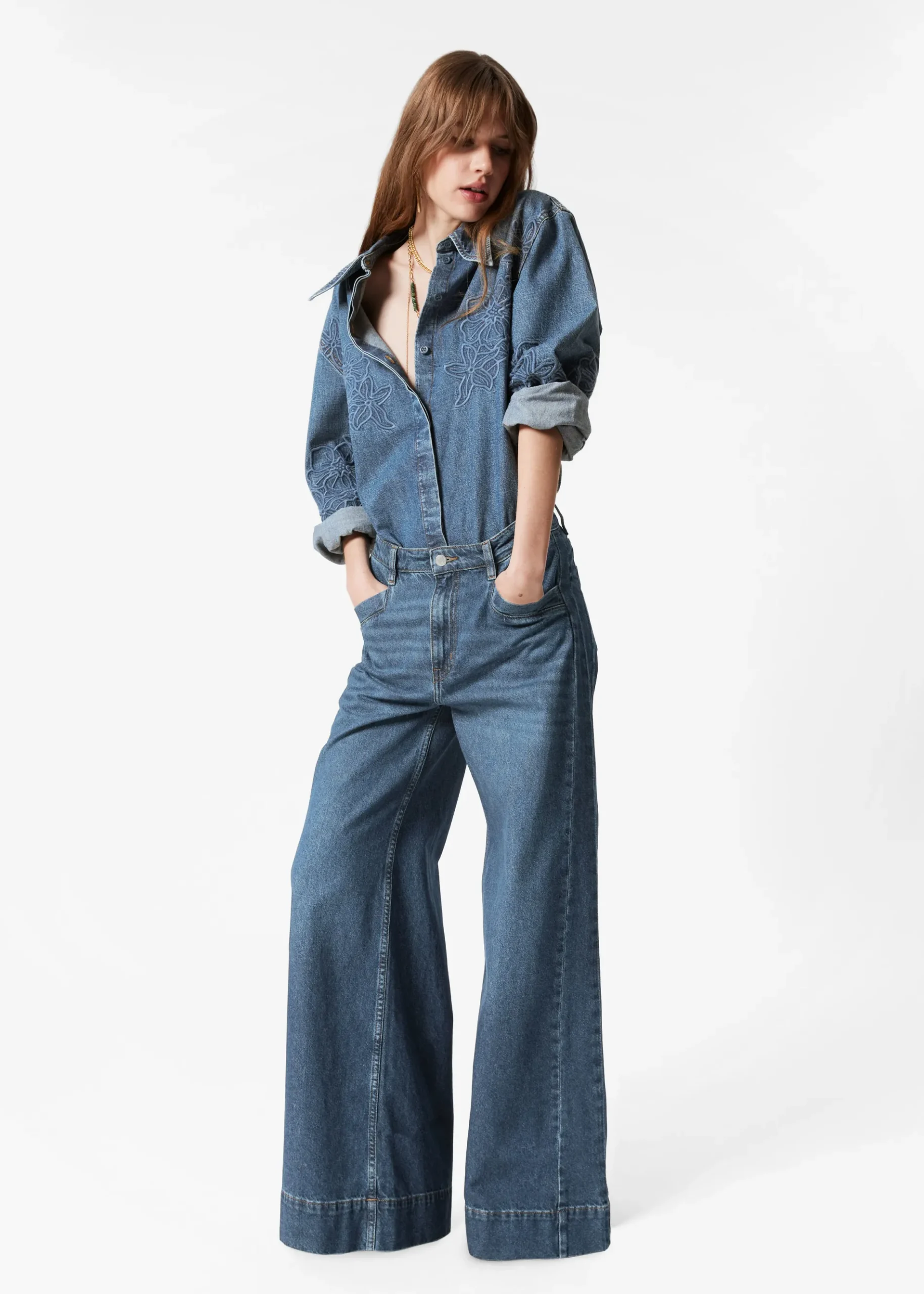& Other Stories Jeans mit weitem, langem Bein