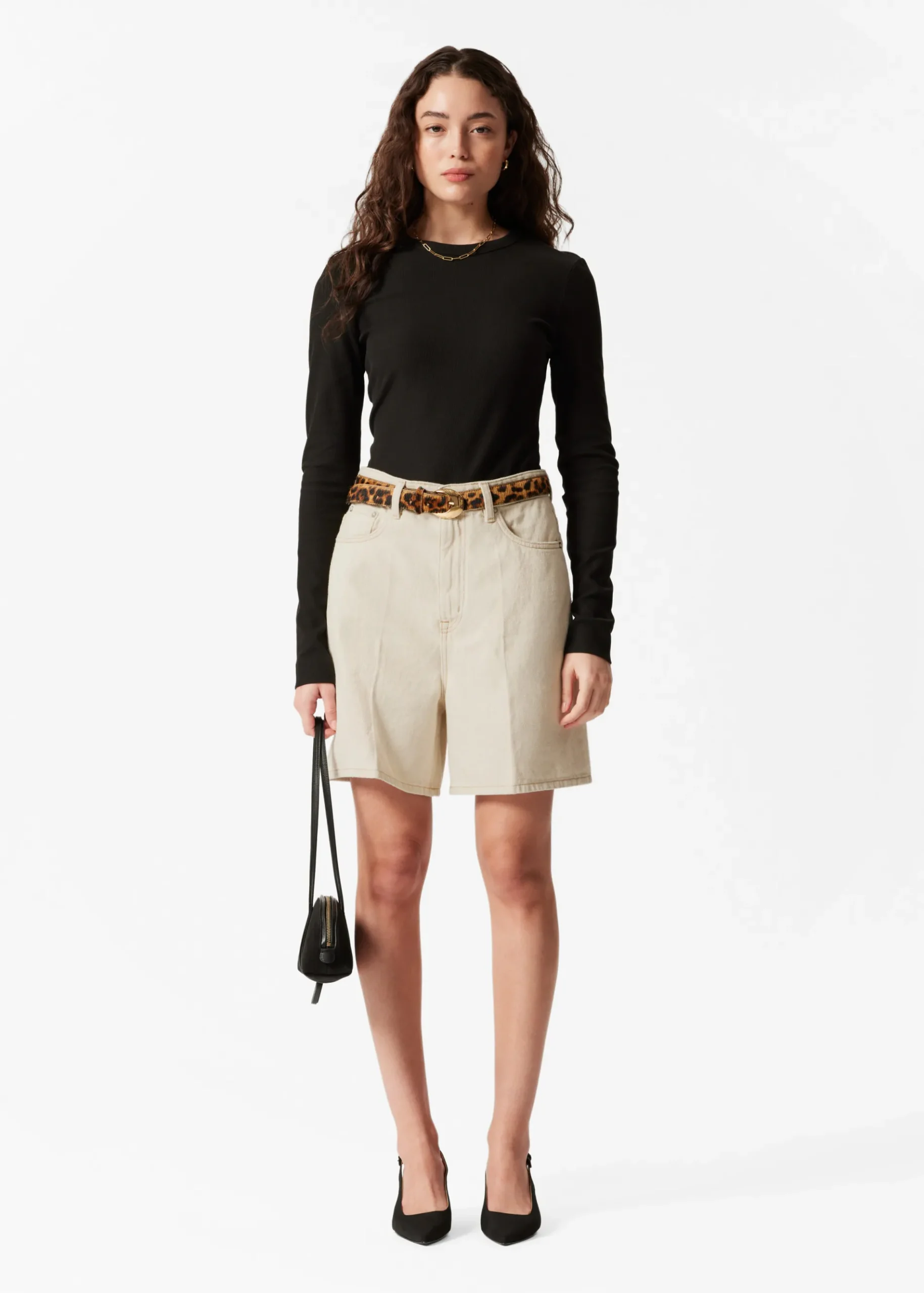 & Other Stories Jeansshorts mit weitem Bein