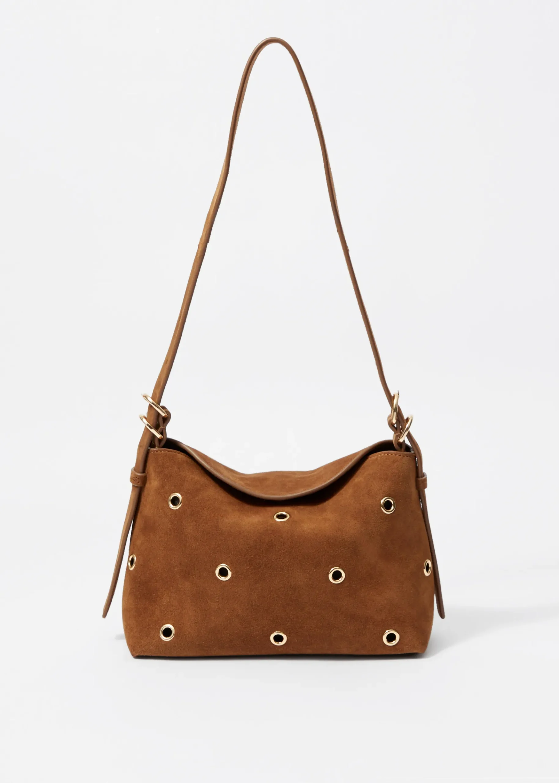 & Other Stories Kleine Tasche aus Veloursleder mit Ösen