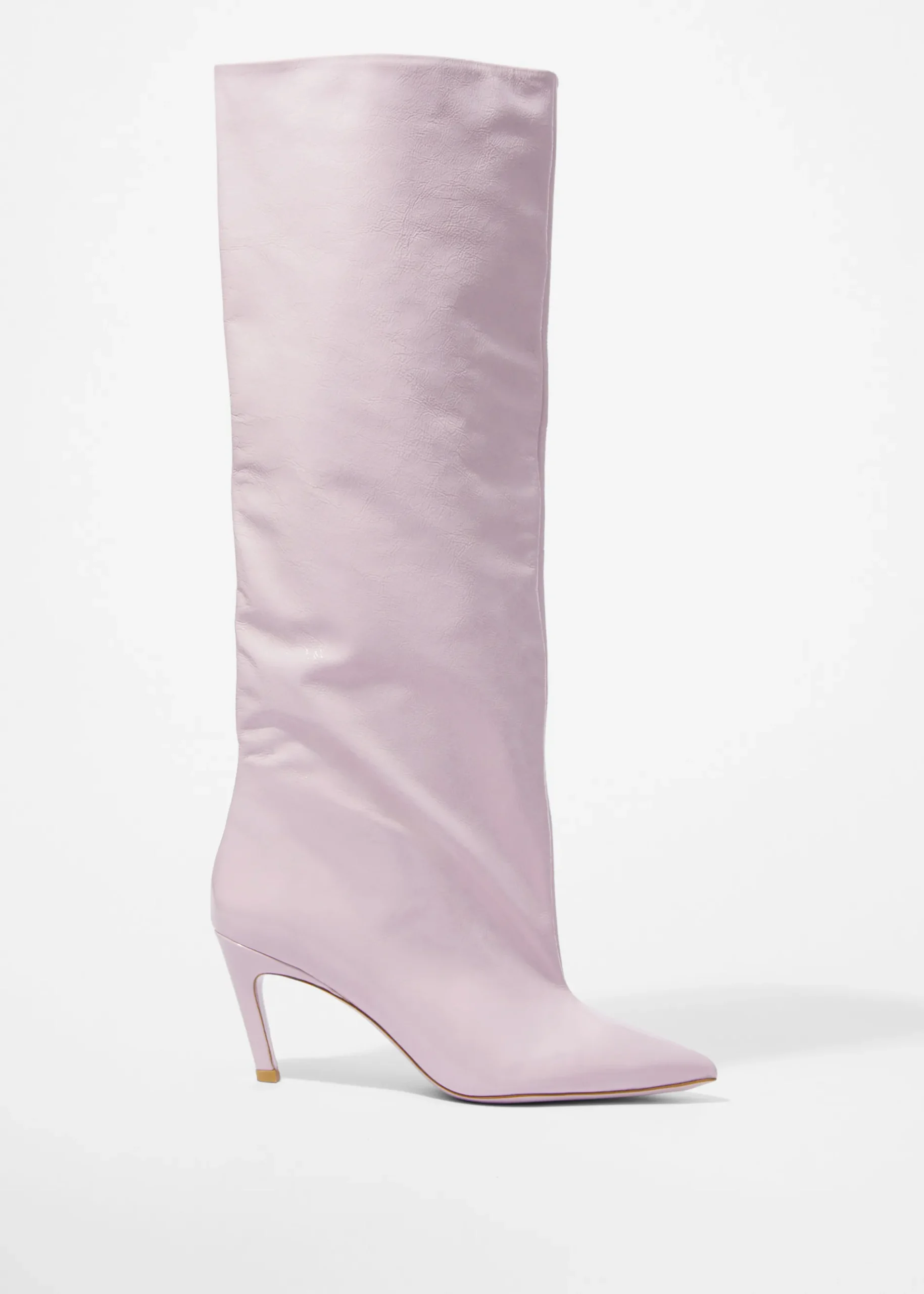 & Other Stories Kniehohe Stiefel aus Lackleder