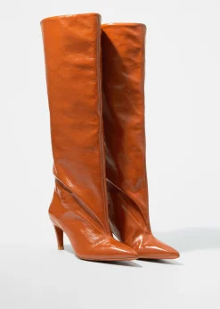 & Other Stories Kniehohe Stiefel aus Lackleder