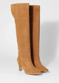 & Other Stories Kniehohe Stiefel aus Veloursleder