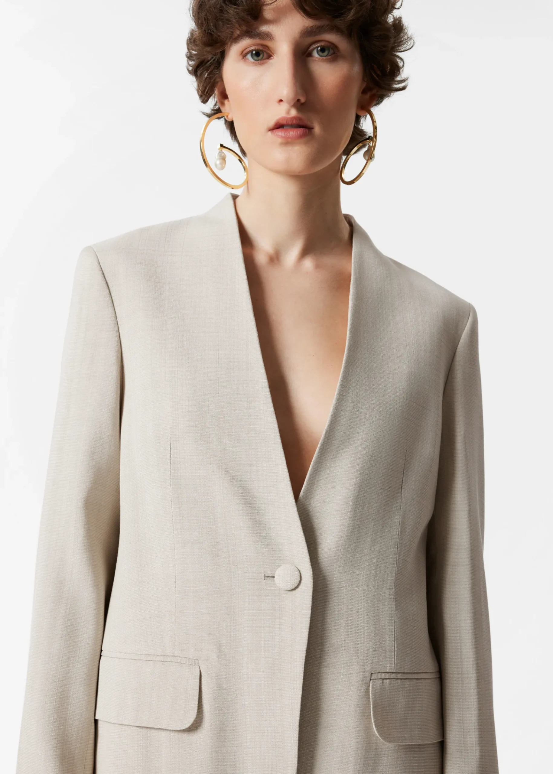 & Other Stories Kragenloser Blazer
