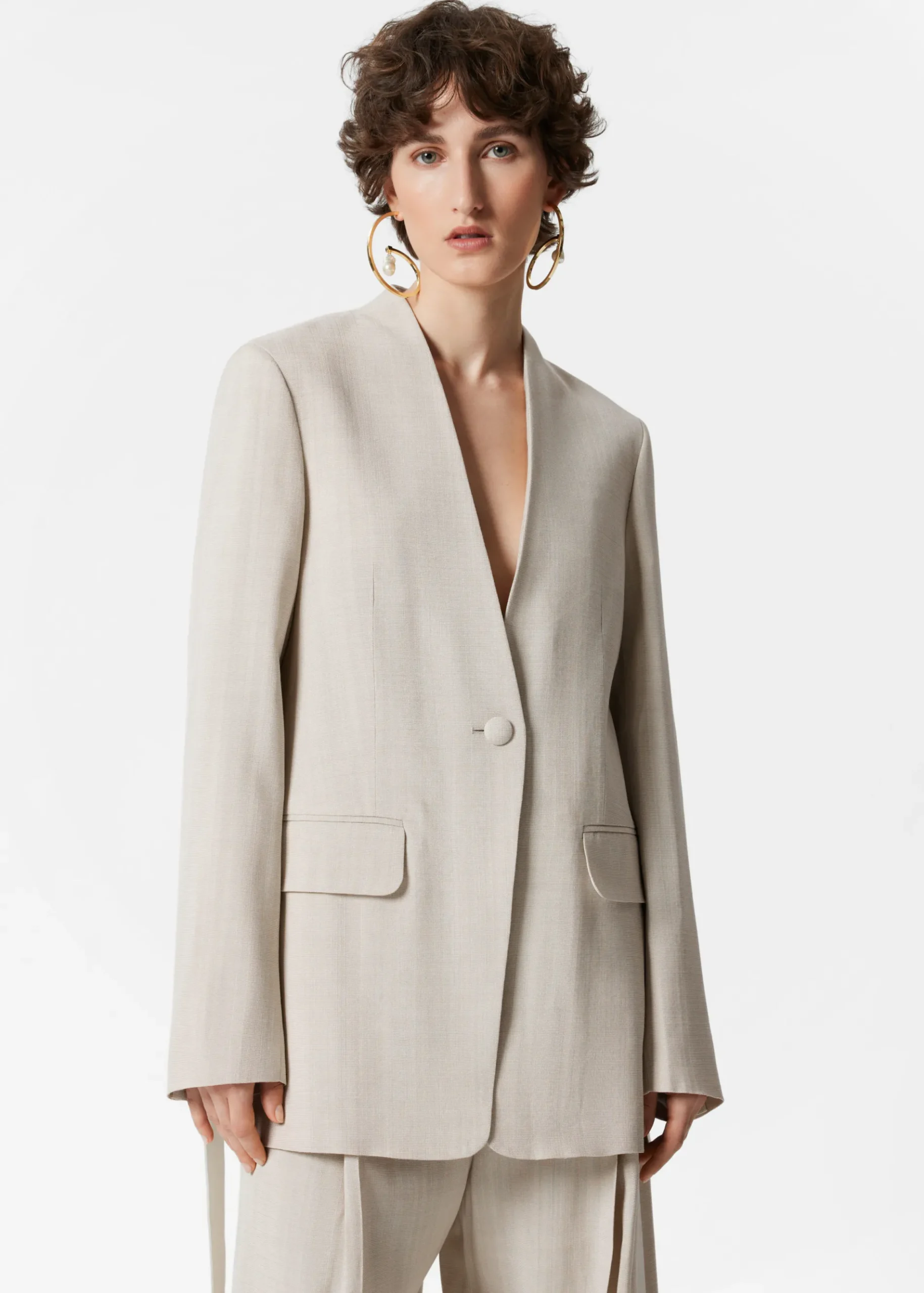 & Other Stories Kragenloser Blazer