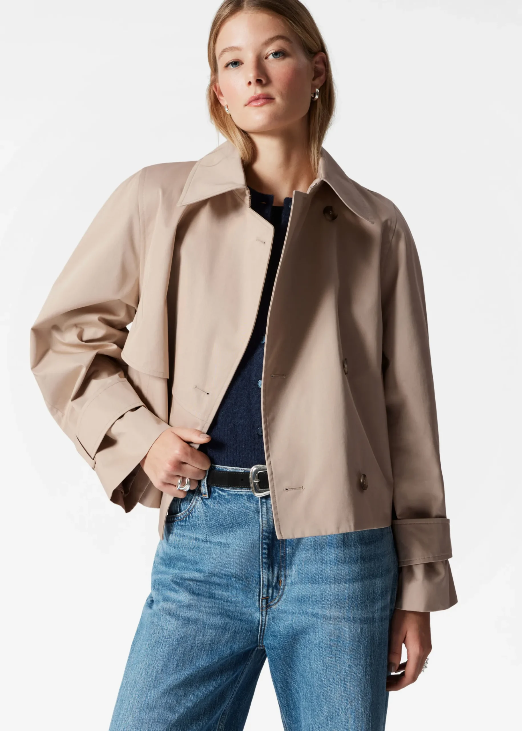 & Other Stories Kurze Trenchcoat-Jacke