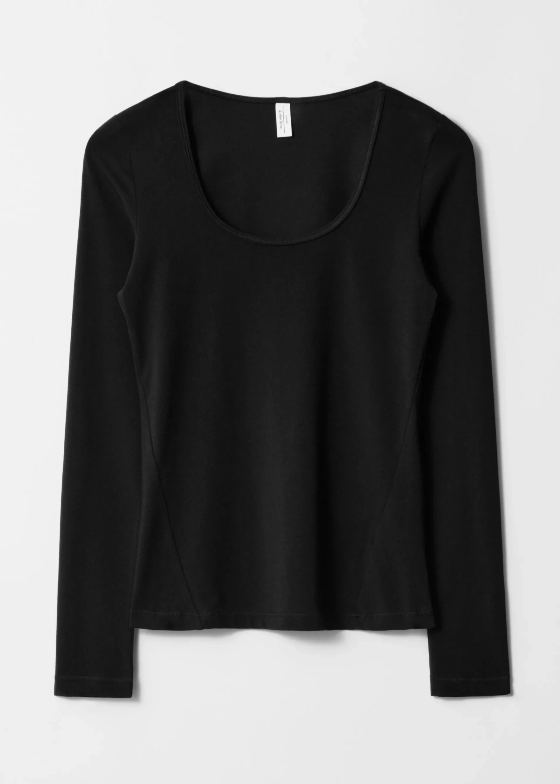 & Other Stories Langarmshirt aus Jersey mit tiefem Ausschnitt