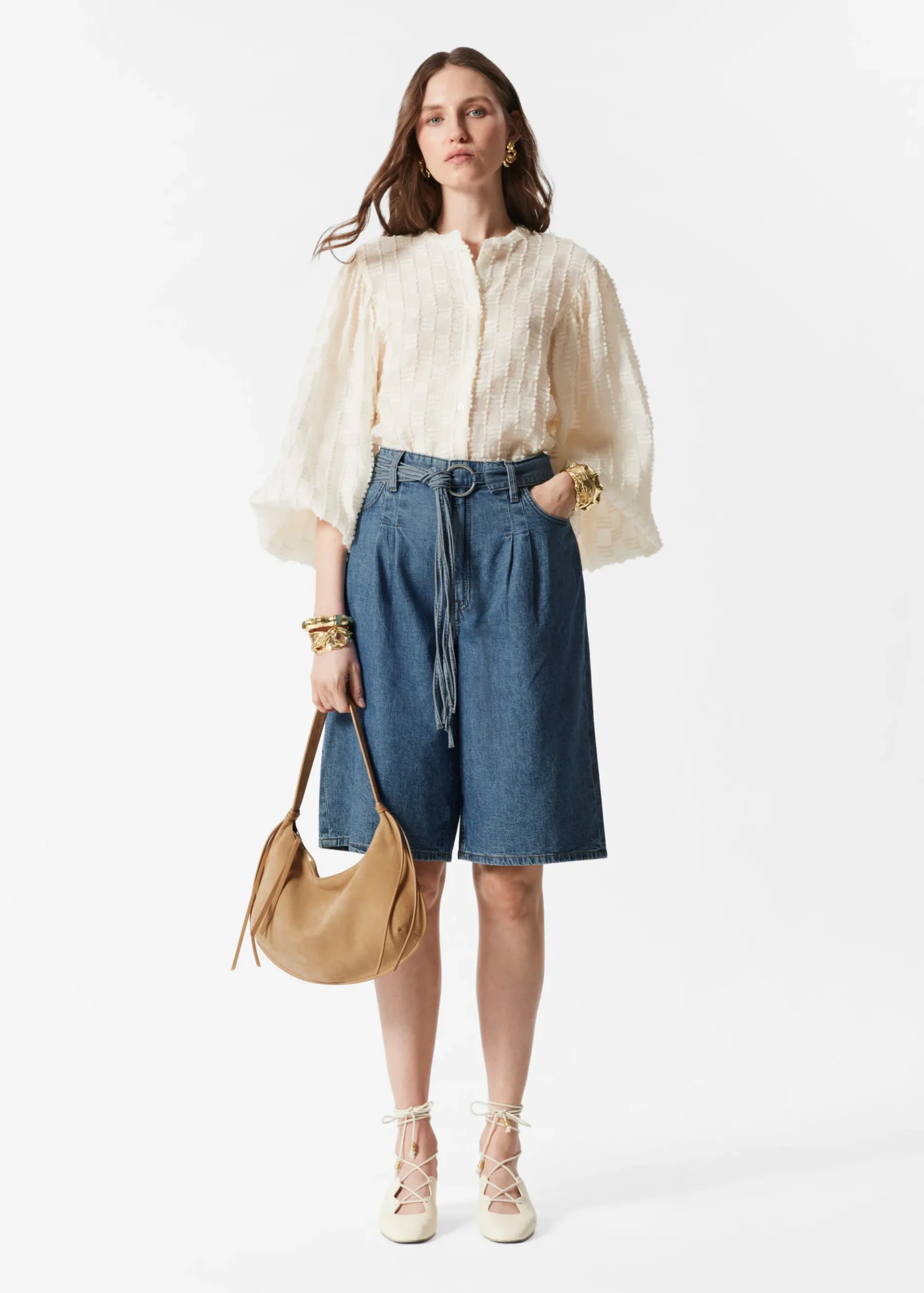 & Other Stories Lange Jeansshorts