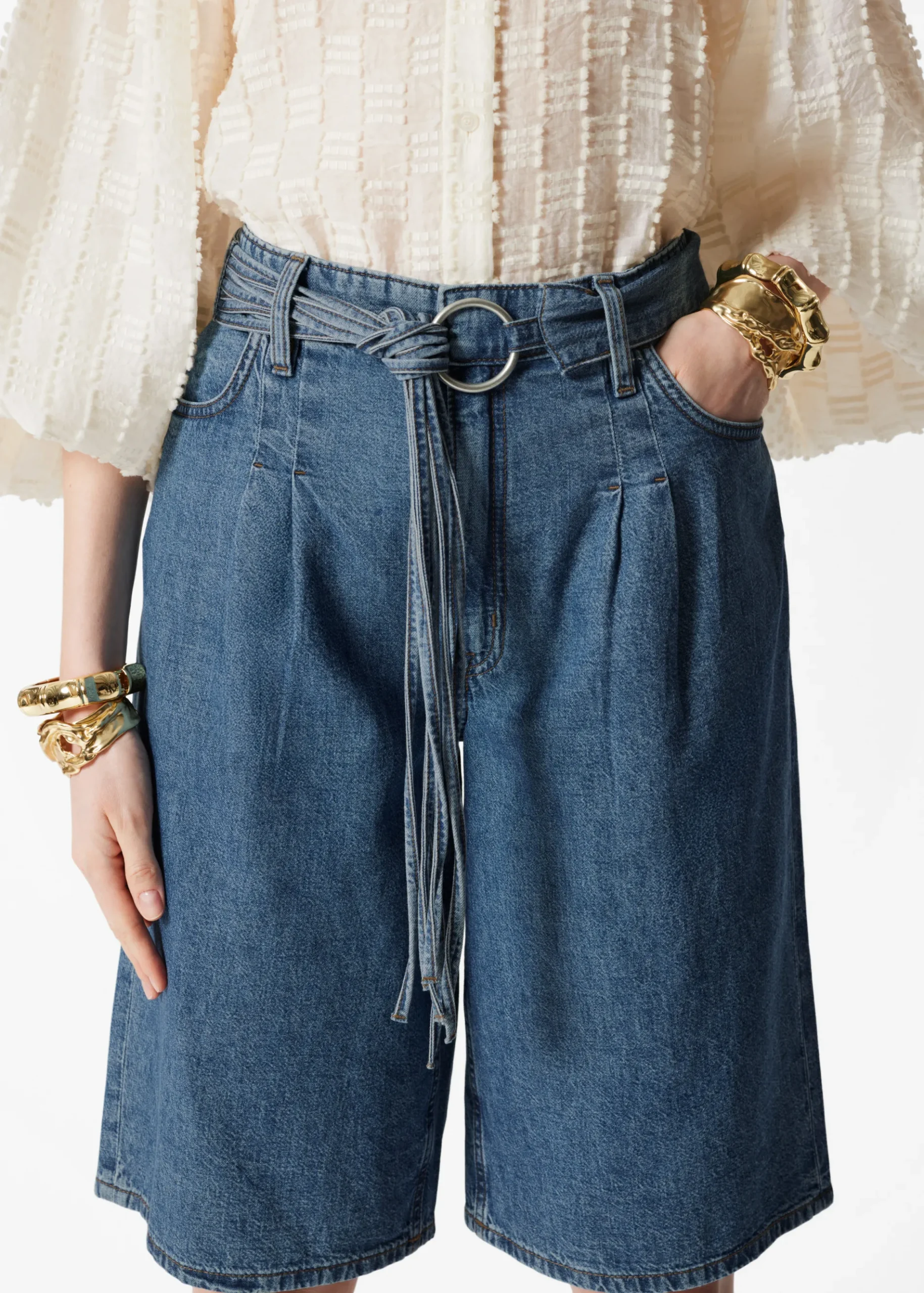 & Other Stories Lange Jeansshorts