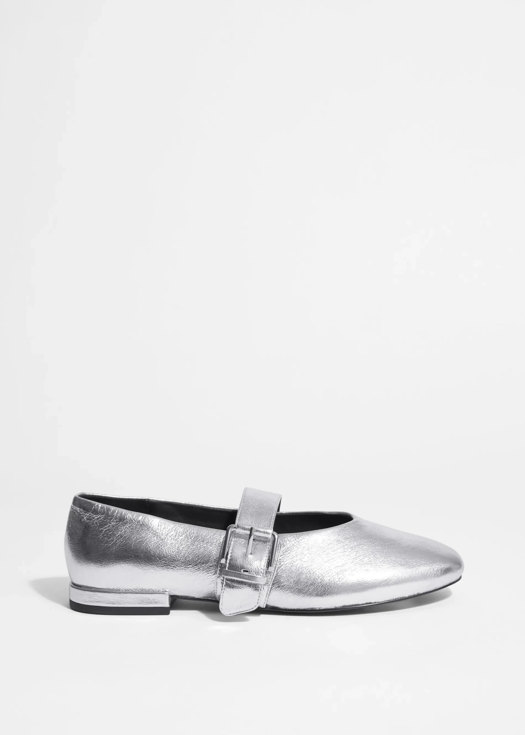 & Other Stories Leder-Ballerinas mit Schnalle