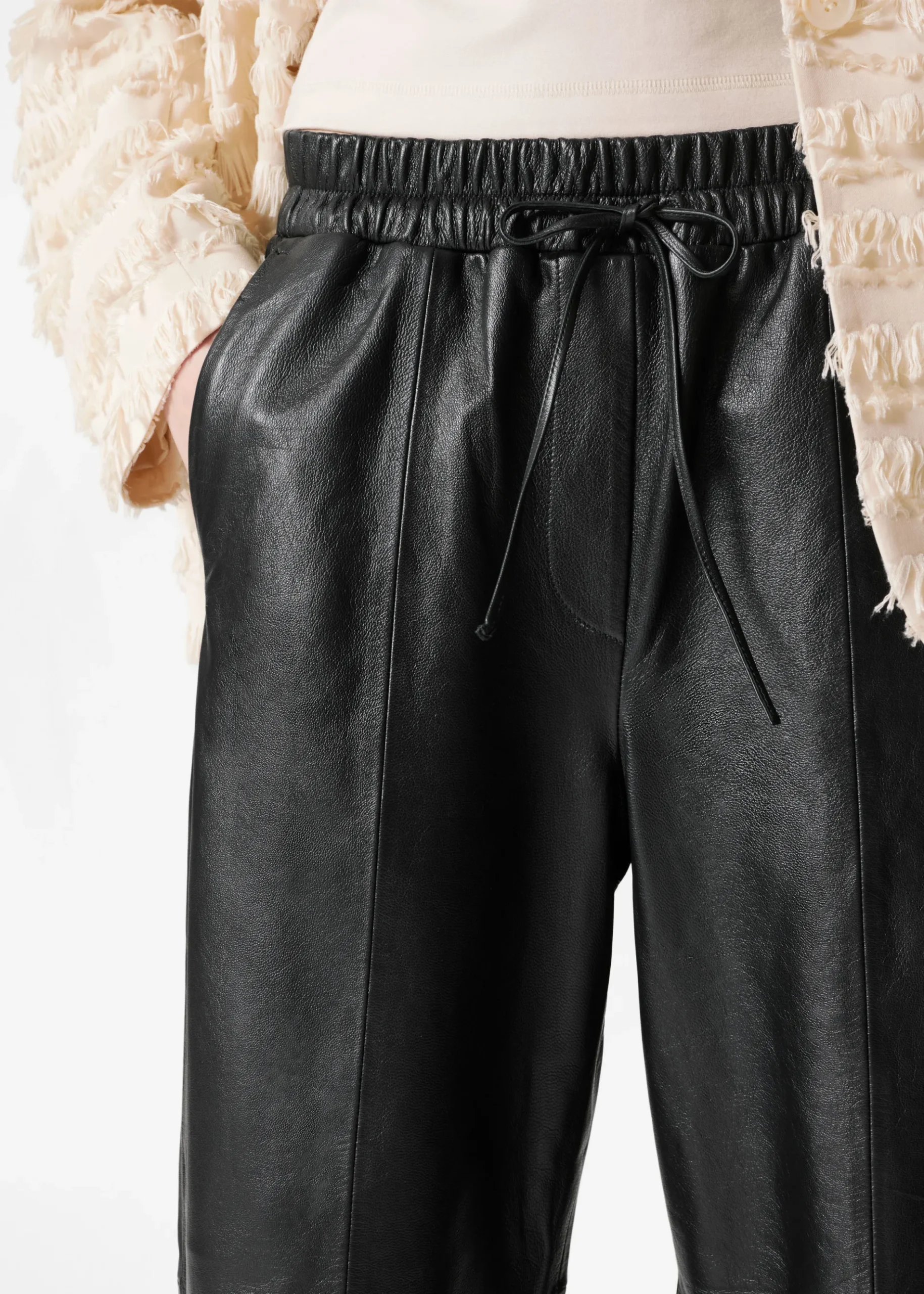 & Other Stories Lederhose mit Kordelzug