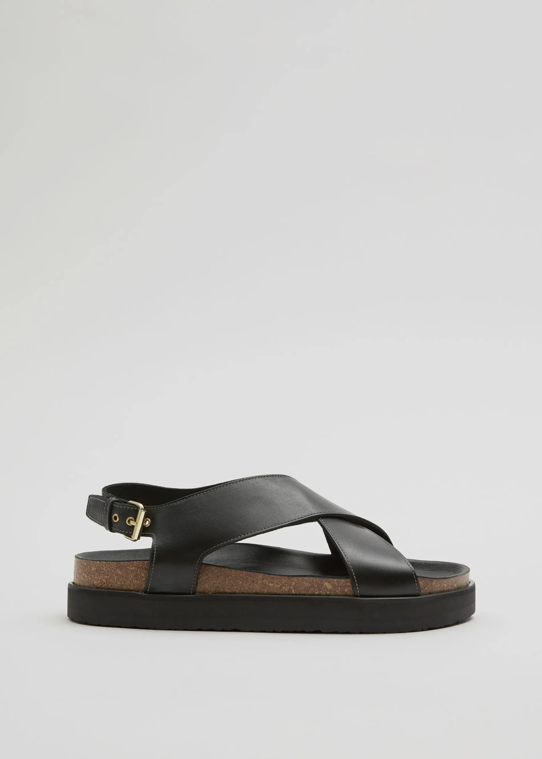 & Other Stories Ledersandalen mit überkreuzten Riemen