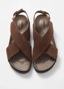 & Other Stories Ledersandalen mit überkreuzten Riemen