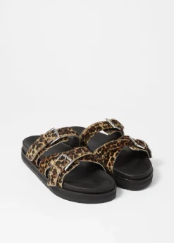 & Other Stories Ledersandalen mit überkreuzten Riemen
