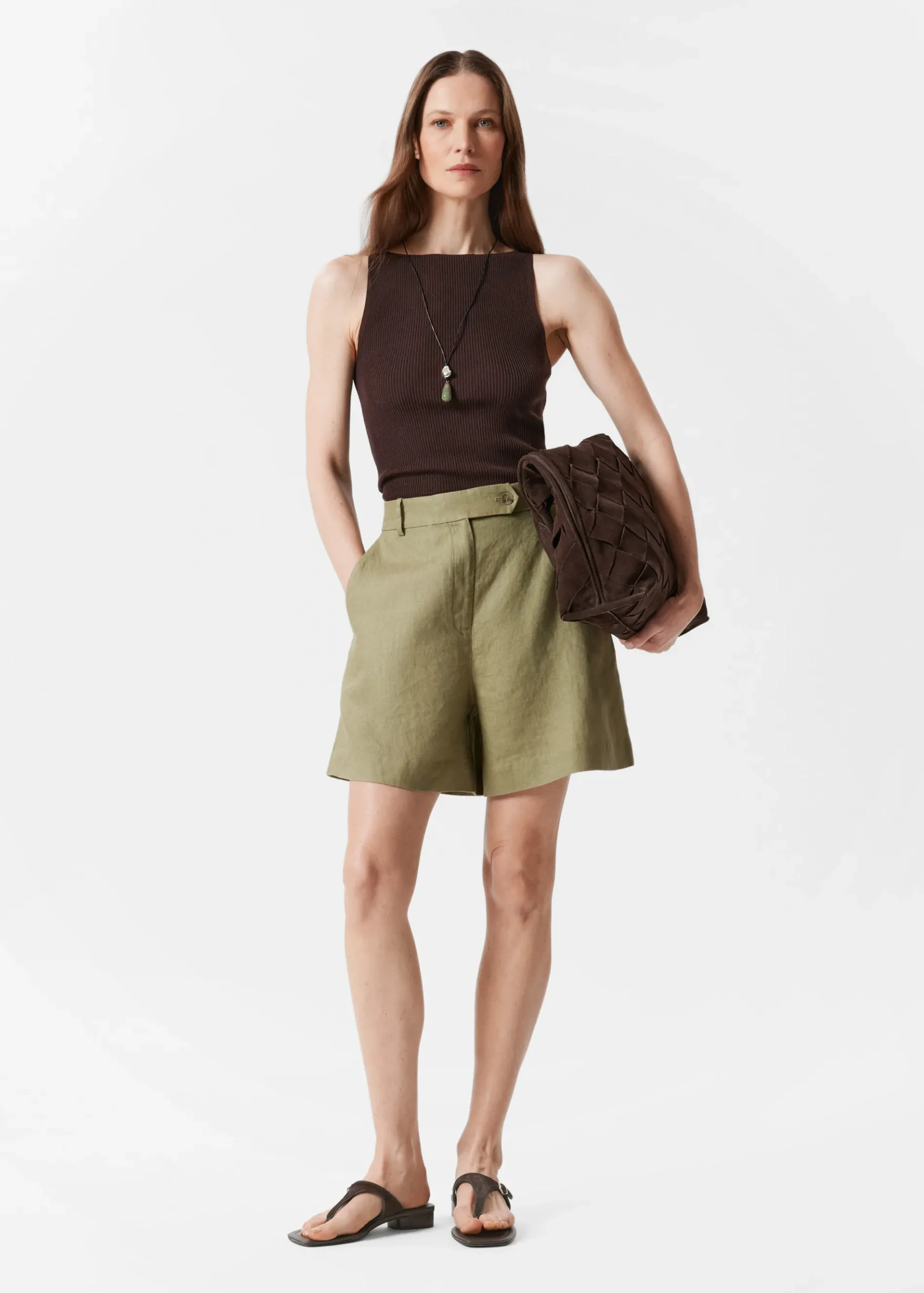 & Other Stories Leinen-Shorts