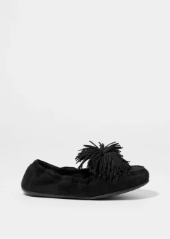 & Other Stories Loafer aus Veloursleder mit Bommel