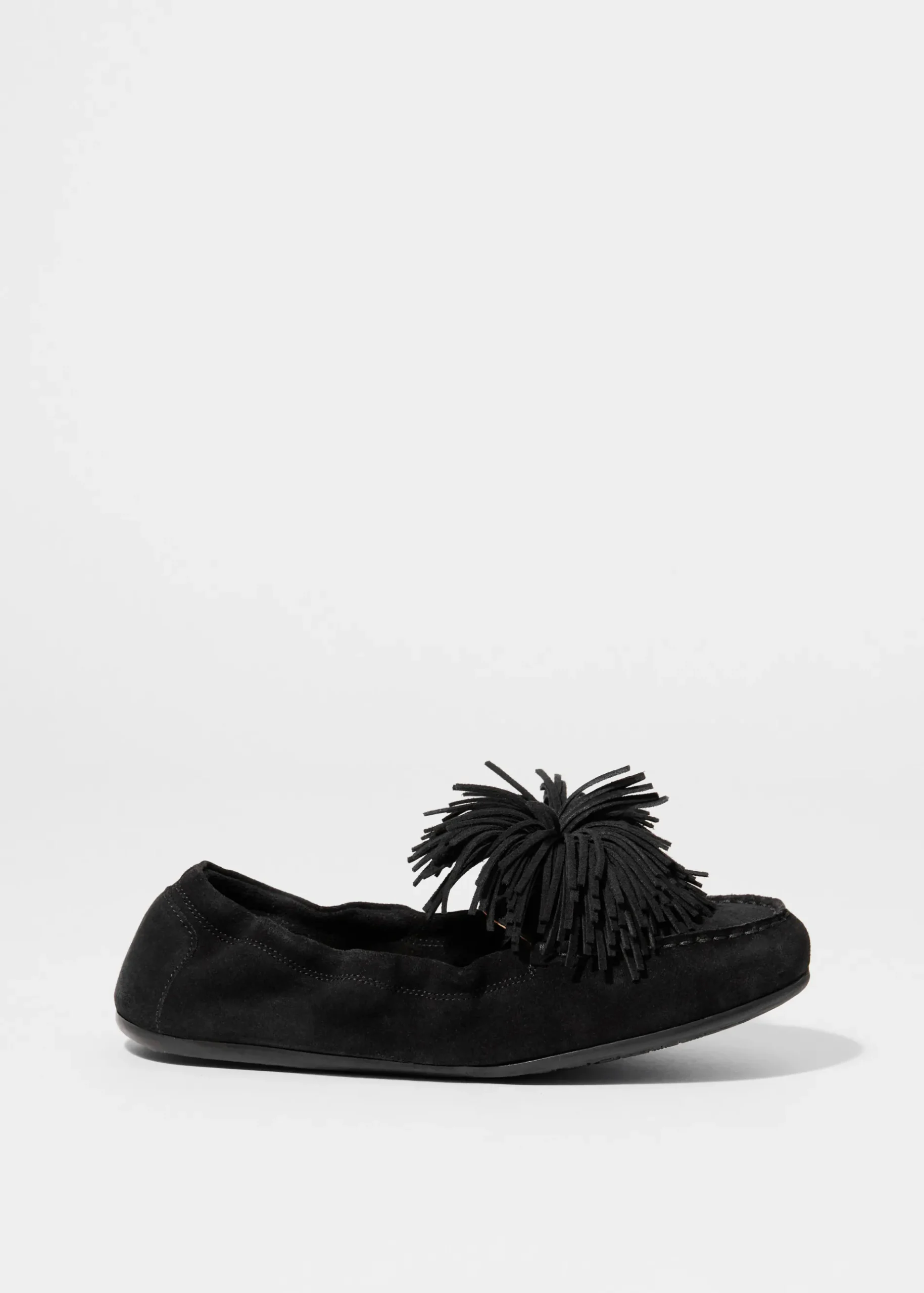 & Other Stories Loafer aus Veloursleder mit Bommel