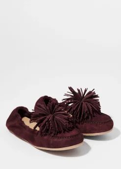 & Other Stories Loafer aus Veloursleder mit Bommel