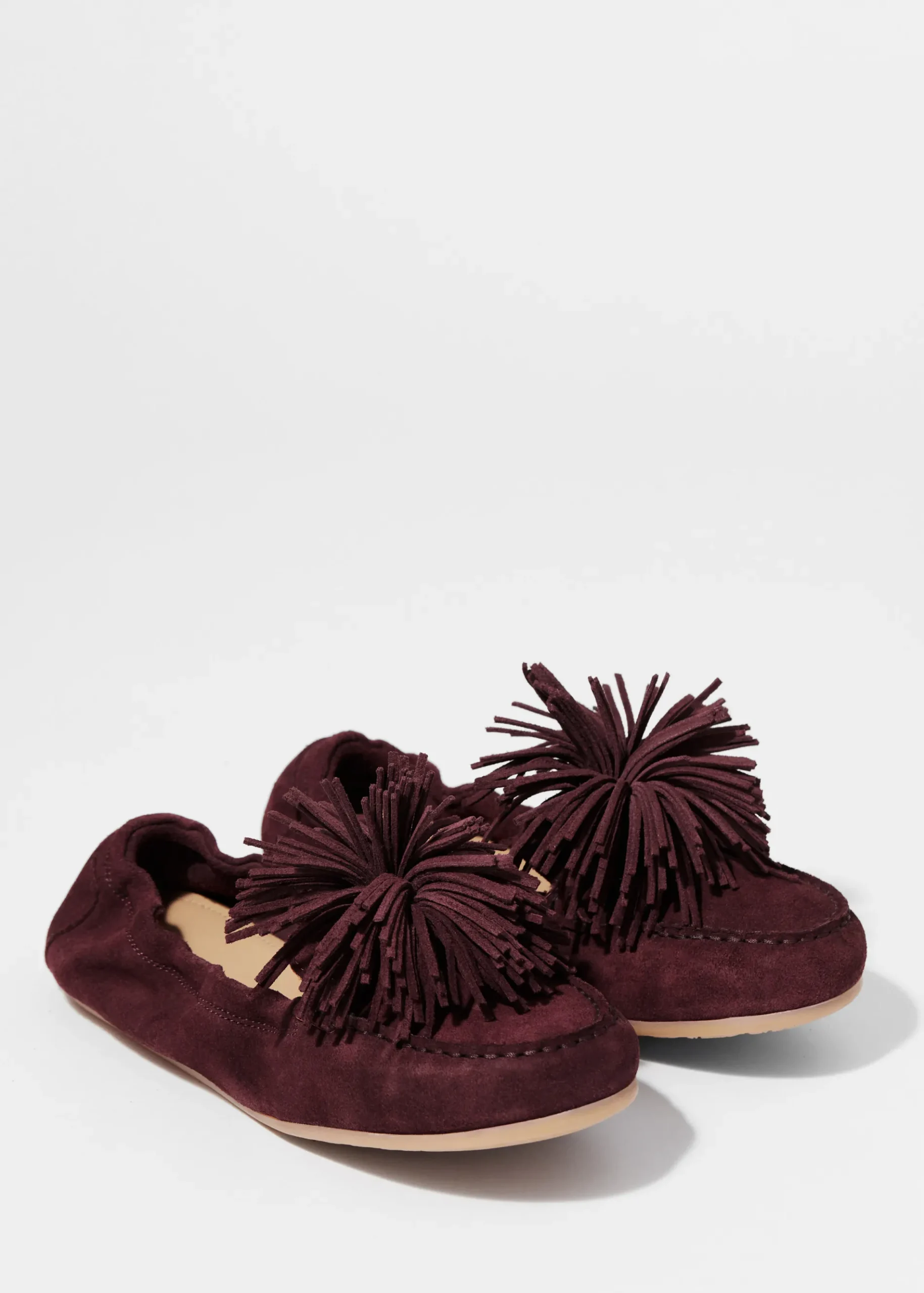 & Other Stories Loafer aus Veloursleder mit Bommel