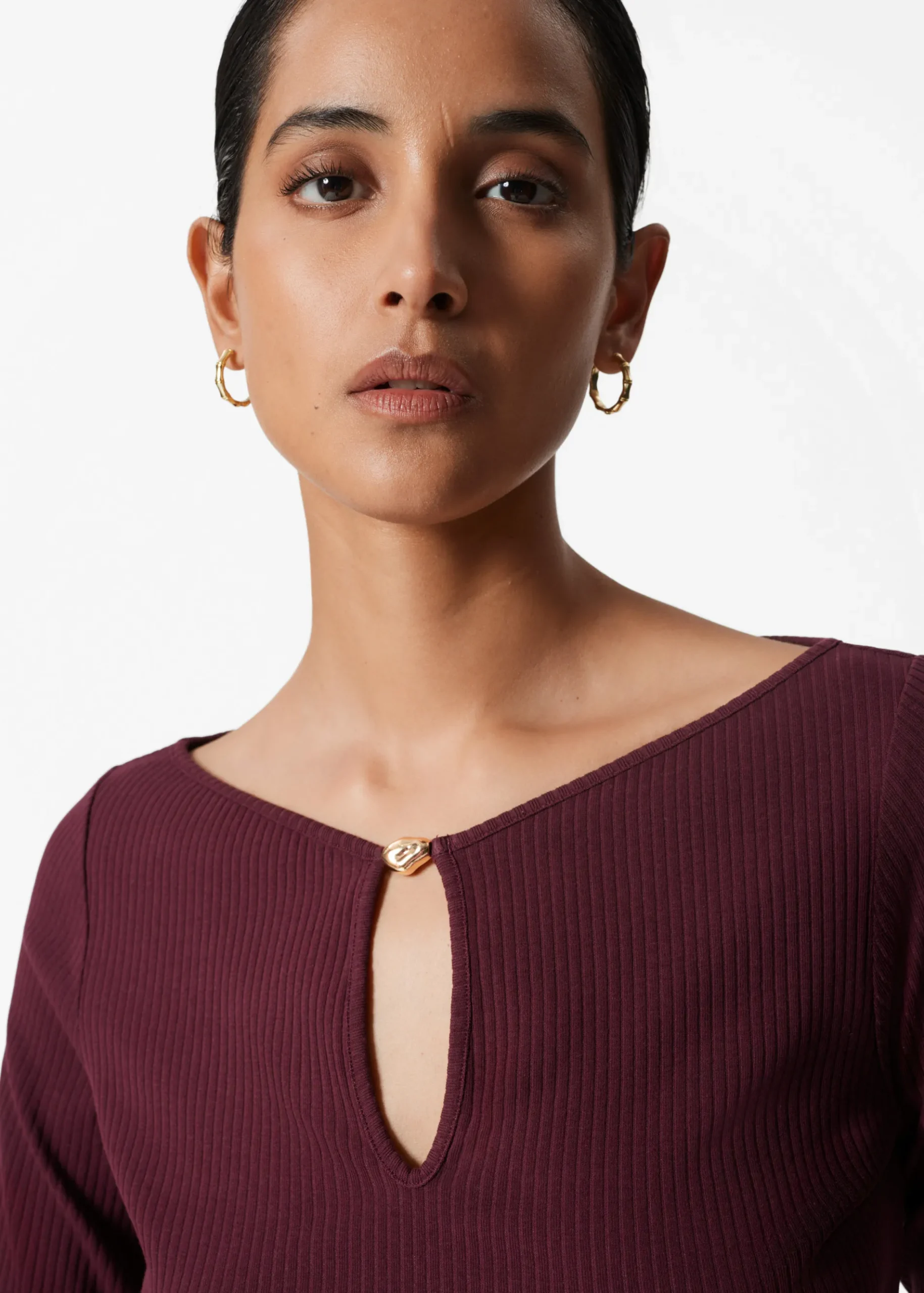 & Other Stories LongSleeve Keyhole Top