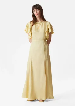 & Other Stories Maxikleid aus Satin mit Volants