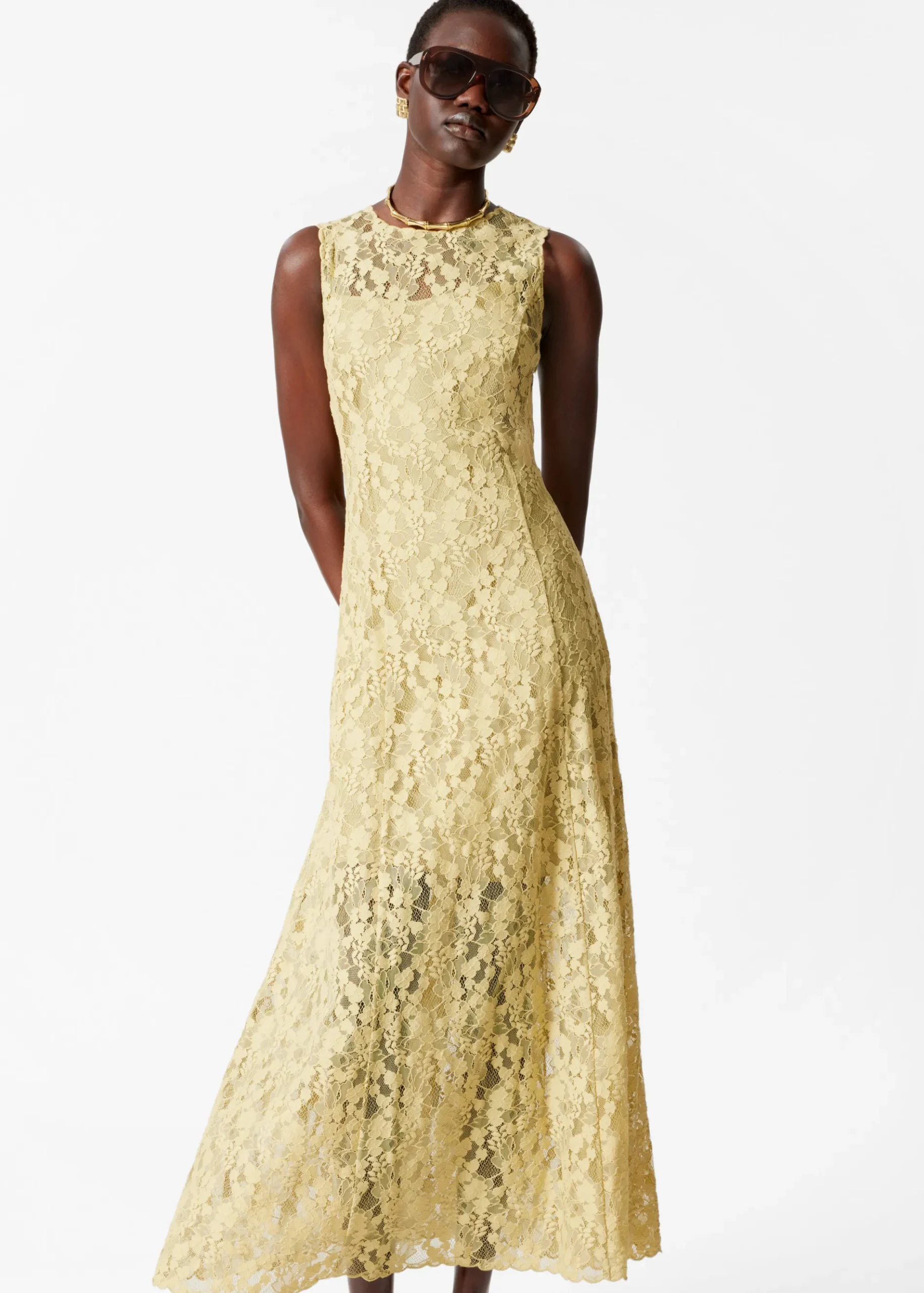 & Other Stories Maxikleid aus Spitze