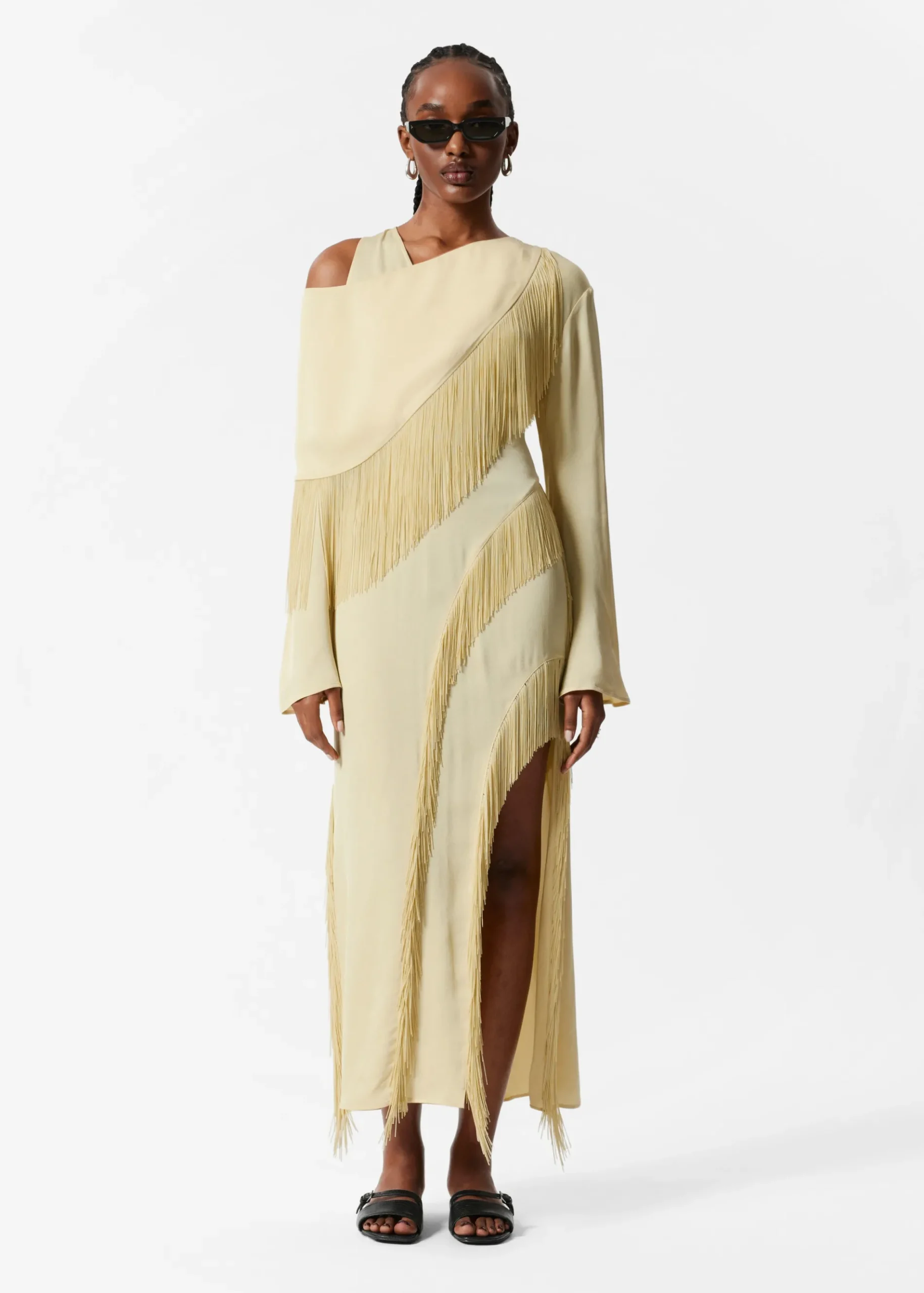 & Other Stories Maxikleid mit Fransen