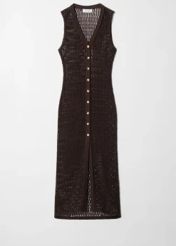 & Other Stories Maxikleid mit Lochstrickmuster