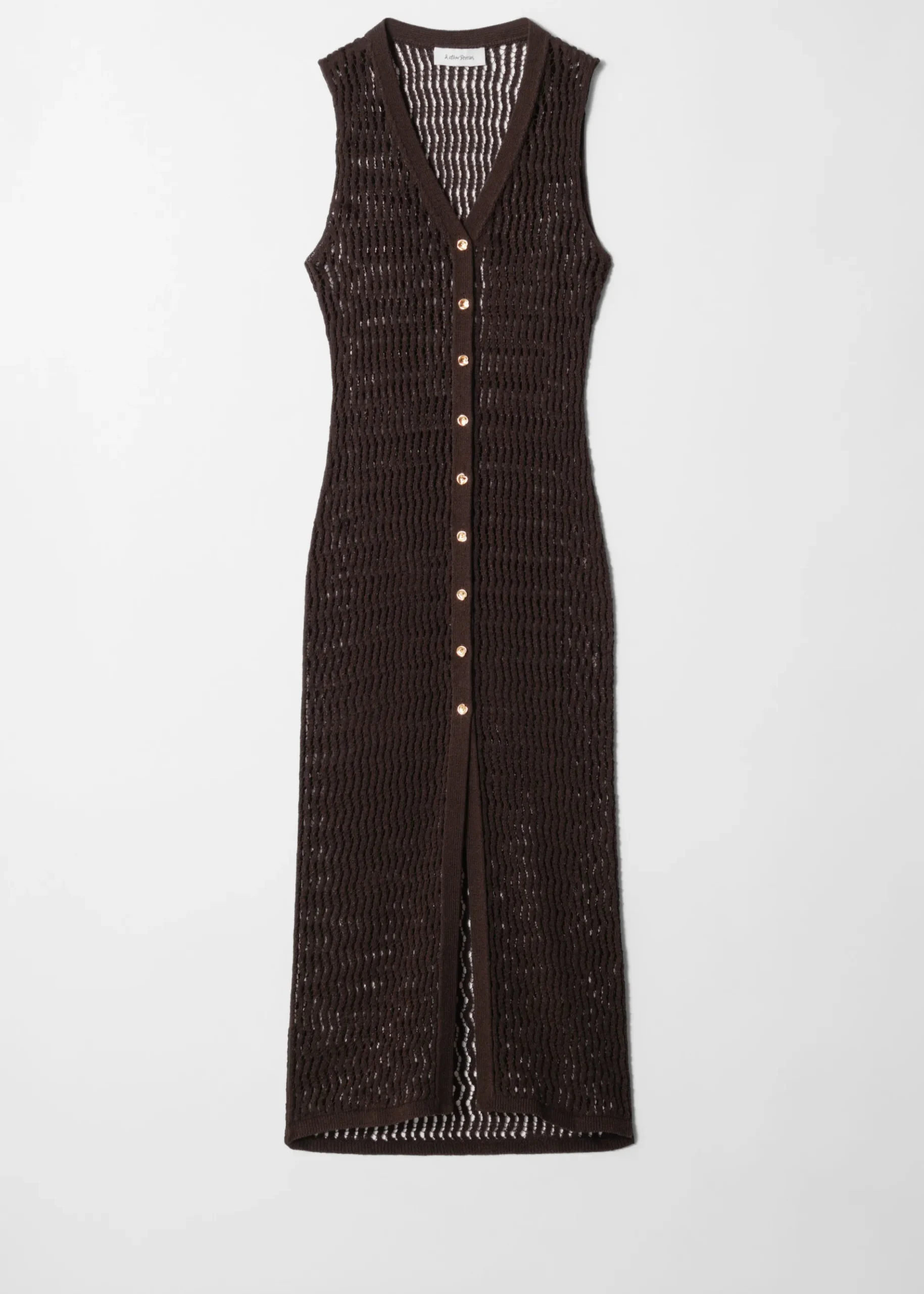 & Other Stories Maxikleid mit Lochstrickmuster