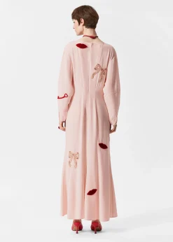 & Other Stories Maxikleid mit Perlenstickerei