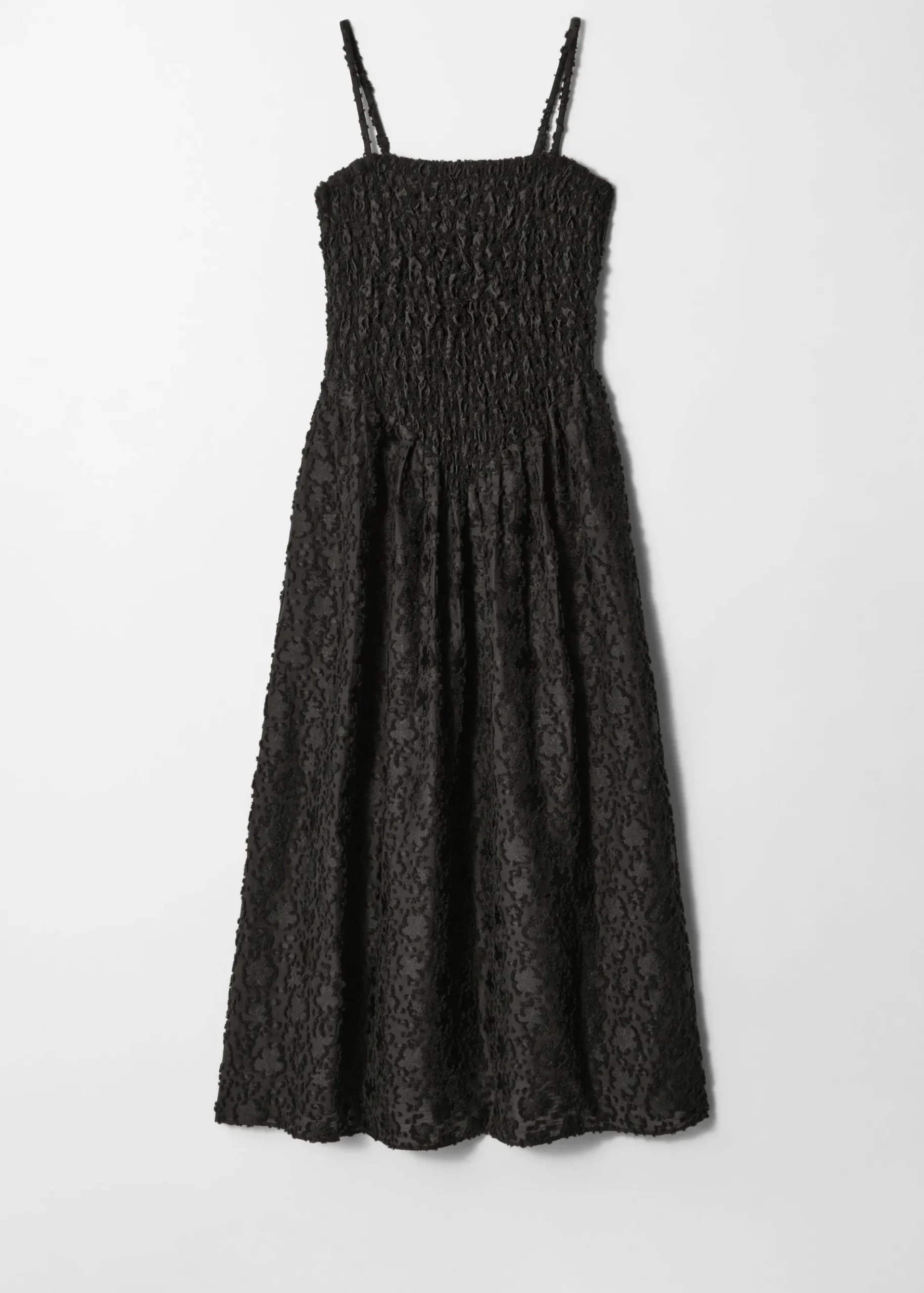 & Other Stories Maxikleid mit Smok-Details