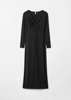 & Other Stories Maxikleid mit Twist-Detail am V-Ausschnitt